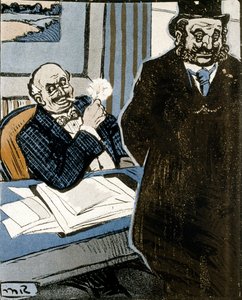 Karykatura na talerzu masła autorstwa Maurice Radiguet
