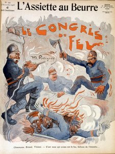 Francuscy mężowie stanu Aristide Briand, Georges Clemenceau i Rene Viviani