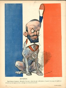 Talerz Maślany, numer 191, w kolorze satyrycznym autorstwa Maurice Radiguet