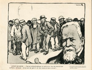 Talerz Maślany, numer 210, w kolorze satyrycznym autorstwa Maurice Radiguet