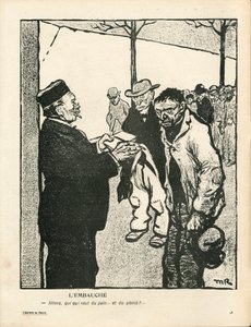Talerz Maślany, numer 210, w kolorze satyrycznym autorstwa Maurice Radiguet