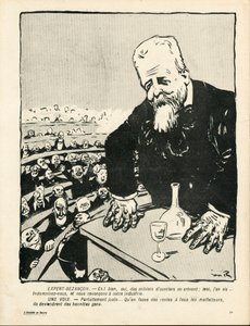 Talerz Maślany, numer 210, w kolorze satyrycznym autorstwa Maurice Radiguet