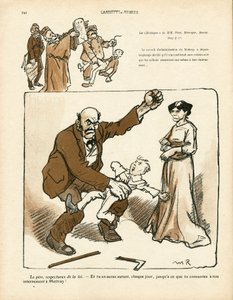 Talerz Maślany, numer 411, w kolorze satyrycznym autorstwa Maurice Radiguet