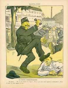 Talerz Maślany, numer 468, w kolorze satyrycznym autorstwa Maurice Radiguet