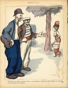 Talerz Maślany, numer 494, w kolorze satyrycznym autorstwa Maurice Radiguet