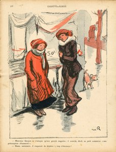 Talerz Maślany, numer 516, w kolorze satyrycznym autorstwa Maurice Radiguet