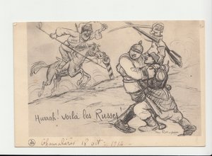 Pocztówka, satyryczna w N & B autorstwa Maurice Radiguet