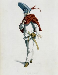 Fritellino Z „”Masques et bouffons”” (komedia włoska), tekst i rysunki Maurice Sand, akwaforty A. Manceau, przedmowa Georges Sand, Paryż, Michel Lévy Frères autorstwa Maurice Sand