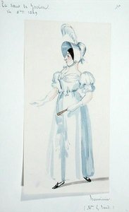 George Sand (1804-76) grająca rolę Herminie w sztuce „La Soeur de Jocrisse” autorstwa Maurice Sand