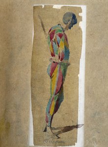 Arlekin, z „Masques et bouffons” (komedia włoska), tekst i rysunki Maurice Sand, ryciny A. Manceau, przedmowa Georges Sand autorstwa Maurice Sand