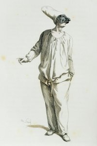 Pulcinella w 1800 roku, Maurice Sand (1823-1889) autorstwa Maurice Sand