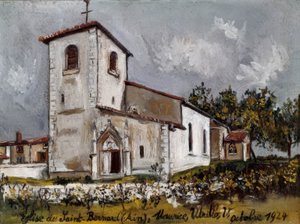 Kościół św. Bernarda autorstwa Maurice Utrillo