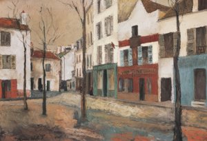 Place du Tertre, około 1910 roku autorstwa Maurice Utrillo