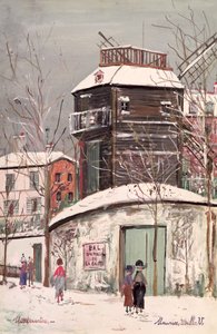 Le Moulin de la Galette, ok. 1933 r. (olej na płótnie) autorstwa Maurice Utrillo