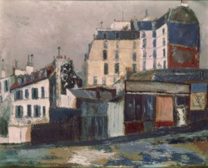 Rue Ravignan, Paryż autorstwa Maurice Utrillo
