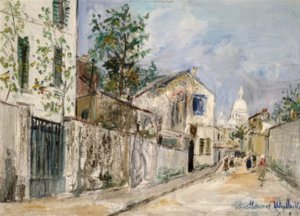 Ulica Abreuvoir autorstwa Maurice Utrillo