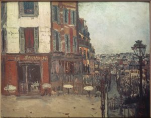 Taras przy Rue Muller autorstwa Maurice Utrillo