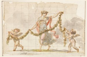 Rysunek, malowidło ścienne, ok. 1820 r.