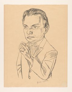 Autoportret z papierosem autorstwa Max Beckmann (signed by artist)