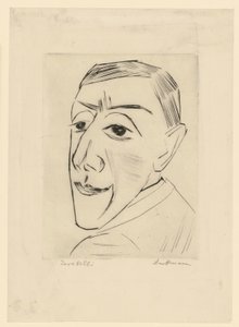 Portret aktora N. M. Zeretellego (plansza 4 z: Trzeciej teki Ganimedesa) autorstwa Max Beckmann