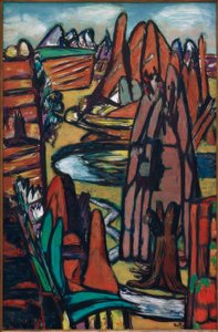 Krajobraz skalny z głazów autorstwa Max Beckmann