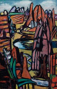 Głaz – Skalisty Krajobraz autorstwa Max Beckmann