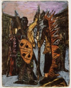 Chłopcy grający w Indian autorstwa Max Beckmann