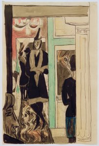 Kawiarnia (telefon) autorstwa Max Beckmann