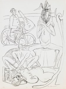 Cyrk, tablica 12 z teki „Dzień i sen” autorstwa Max Beckmann