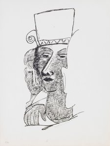 Tańcząca para, płyta 7 z portfolio „Dzień i sen” autorstwa Max Beckmann