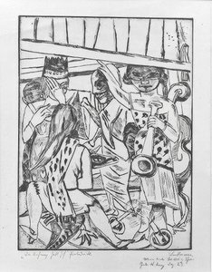 Kurtyna się podnosi autorstwa Max Beckmann