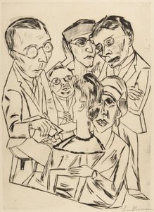 Rysownik w towarzystwie autorstwa Max Beckmann