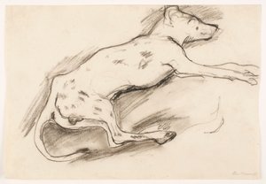 Pies z czarnymi plamami autorstwa Max Beckmann