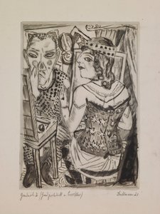 Garderoba, tablica 2 z portfolio „Targi Doroczne” autorstwa Max Beckmann