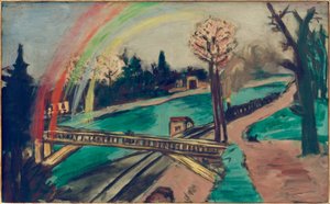 Krajobraz kolejowy z tęczą autorstwa Max Beckmann
