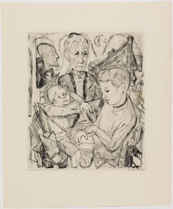 Scena rodzinna (rodzina Beckmannów) autorstwa Max Beckmann