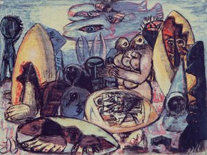 Fantastyczny krajobraz autorstwa Max Beckmann