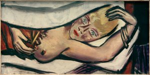 Kobieta w łóżku autorstwa Max Beckmann