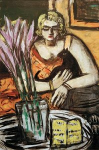 Kobieta z kotem autorstwa Max Beckmann