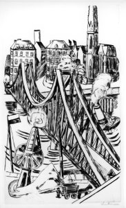 Große Brücke (Żelazny Most we Frankfurcie nad Menem) autorstwa Max Beckmann