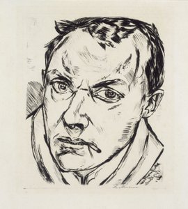 Duży autoportret autorstwa Max Beckmann