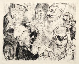 Szczęśliwego Nowego Roku 1917 autorstwa Max Beckmann