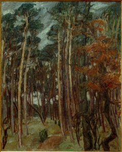 Las Hermsdorfski w szary dzień autorstwa Max Beckmann