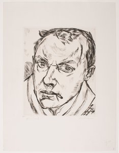 Duży autoportret autorstwa Max Beckmann