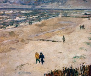 Ludzie po pracy nad morzem (Na plaży Wangerooge) autorstwa Max Beckmann