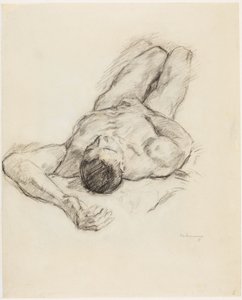 Leżący akt męski autorstwa Max Beckmann