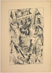 Malepartus, płyta ósma z Die Hölle autorstwa Max Beckmann