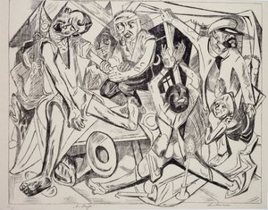 Malepatrus, Max Beckmann (1884-1950), litografia. Niemcy, XX wiek. autorstwa Max Beckmann