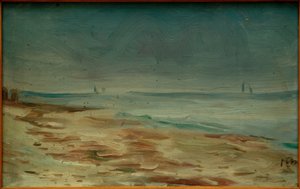 Plaża morska, brązowo-szara autorstwa Max Beckmann