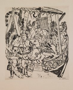 Karuzela, płyta 7 z portfolio „Targi Roczne” autorstwa Max Beckmann